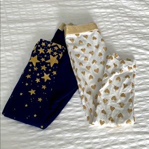 2-pr Shimmer Footless Tights